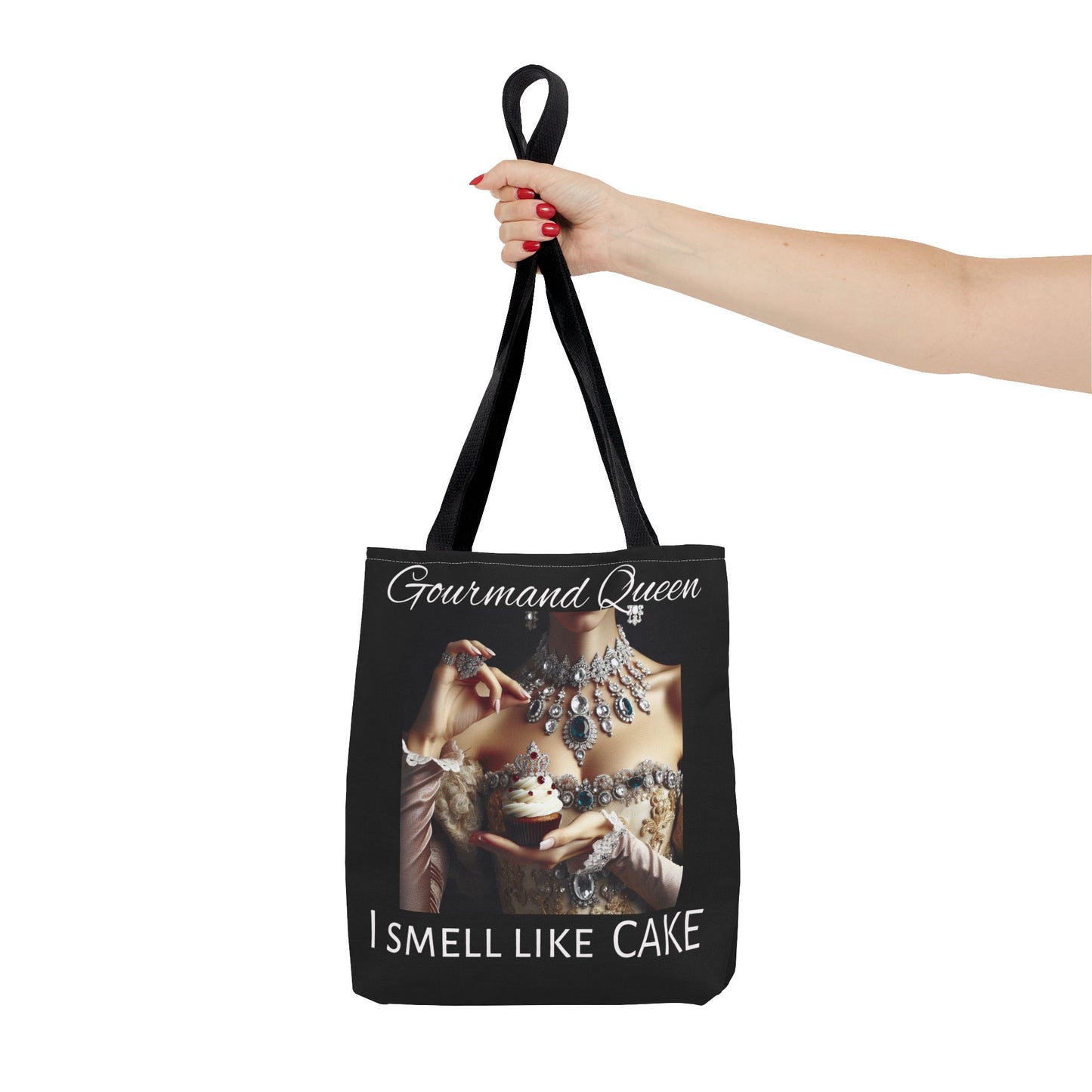 Gourmand Queen Tote Bag, I Smell Like Cake, Stylish Shopping Tote, Gift for Gourmand Girlies, Culinary Enthusiasts, Birthday Present
