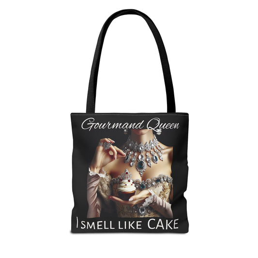 Gourmand Queen Tote Bag, I Smell Like Cake, Stylish Shopping Tote, Gift for Gourmand Girlies, Culinary Enthusiasts, Birthday Present