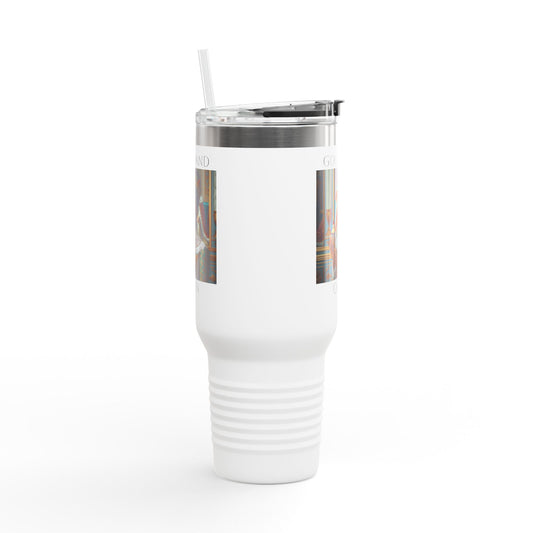 Gourmand Queen Insulated Travel Mug, 40oz - Perfect for Coffee Lovers, On-the-Go Hydration, Unique Gift for Foodies, Stylish Drinkware