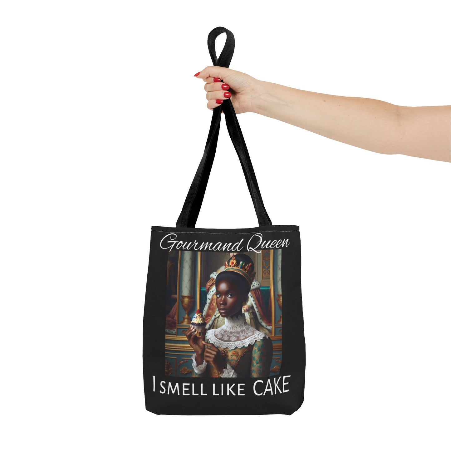 Gourmand Queen v2 Tote Bag, I Smell Like Cake, Stylish Shopping Tote, Gift for Gourmand Girlies, Culinary Enthusiasts, Birthday Present